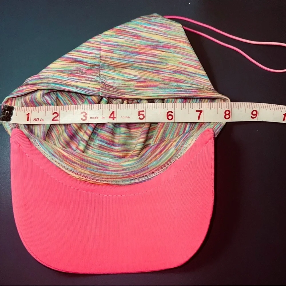 Ünder Pink Multicolor Stretch Knit Ponytail Sun Visor OS